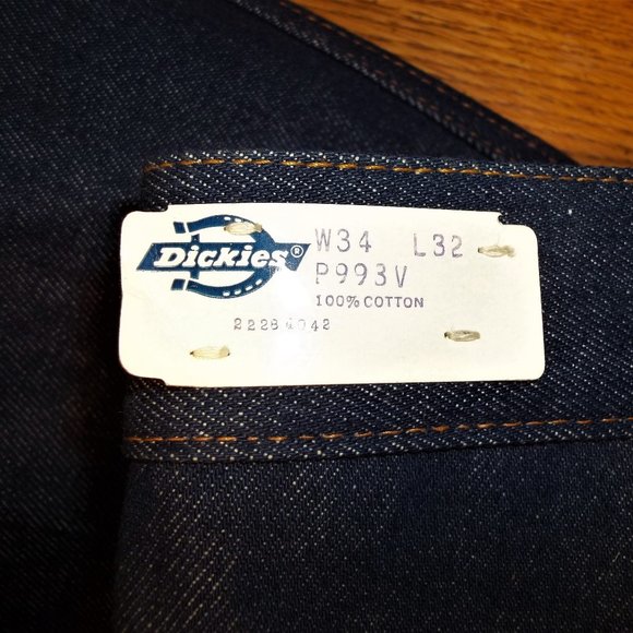 Dickies Branders Mens Jeans Size W34 L32 Casual Five Pockets Dark Wash Blue NWT - Picture 4 of 5